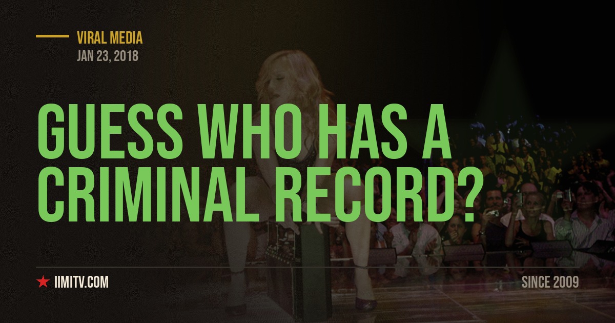 Guess who has a criminal record?
