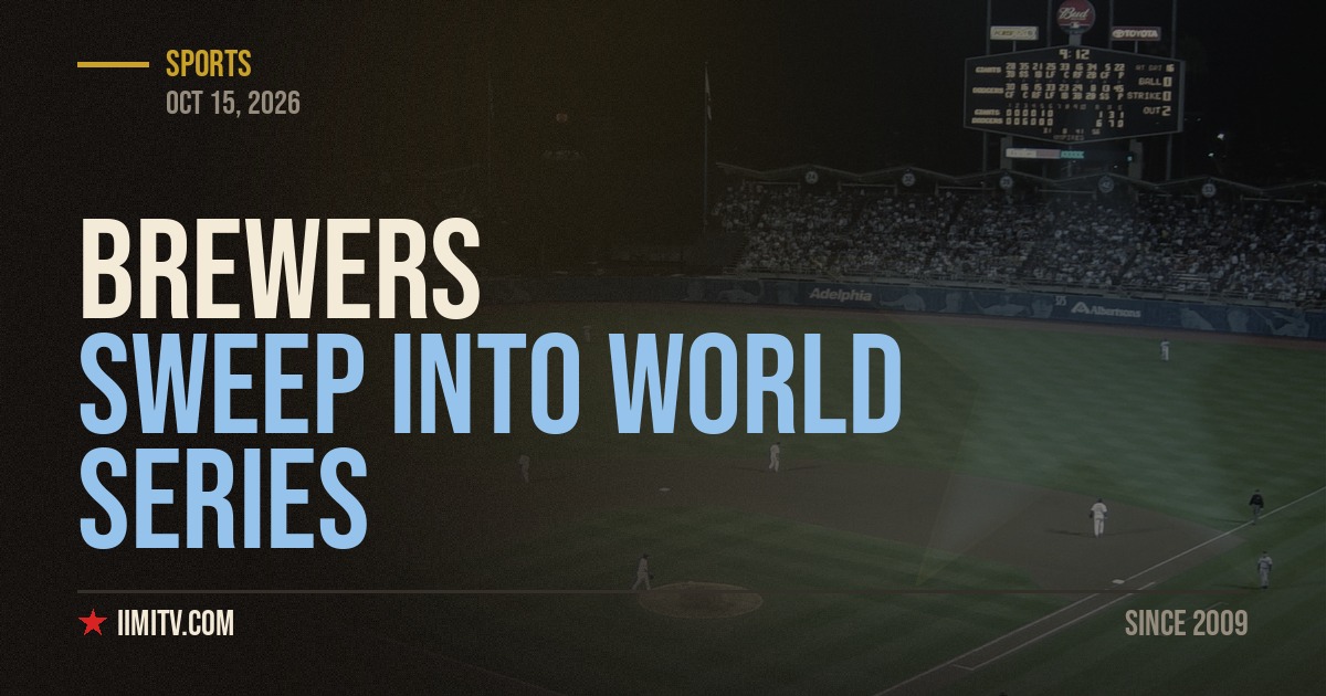 Brewers Sweep Dodgers To Reach World Series