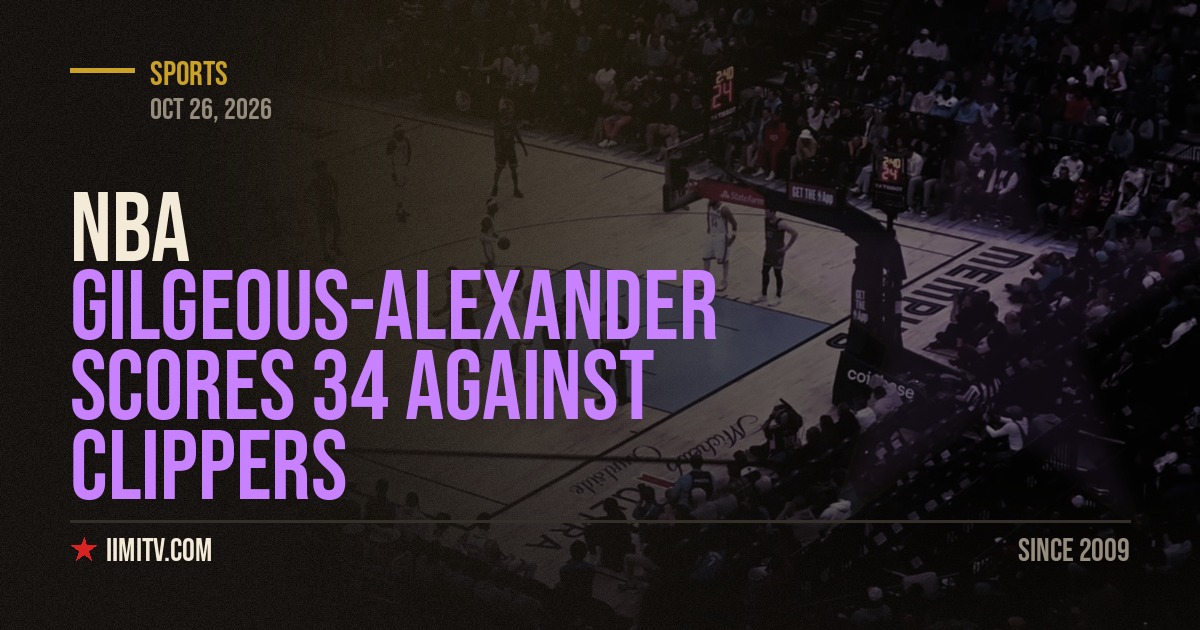 Gilgeous-Alexander Scores 34 Against Clippers