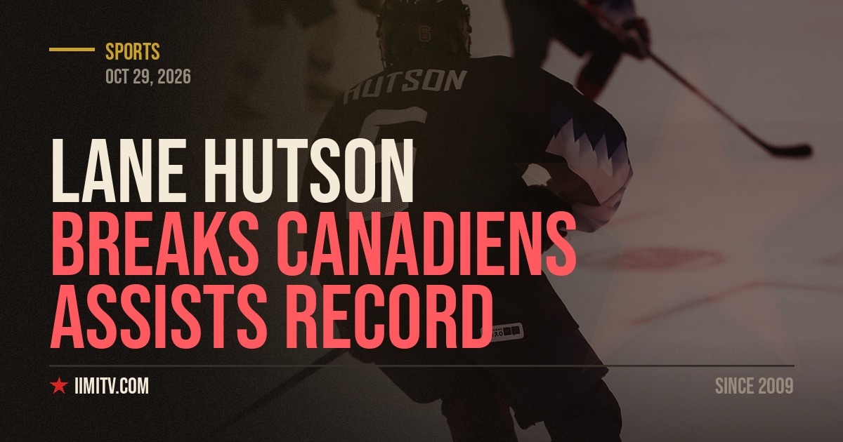 Hutson Breaks Canadiens Record In Stars Win