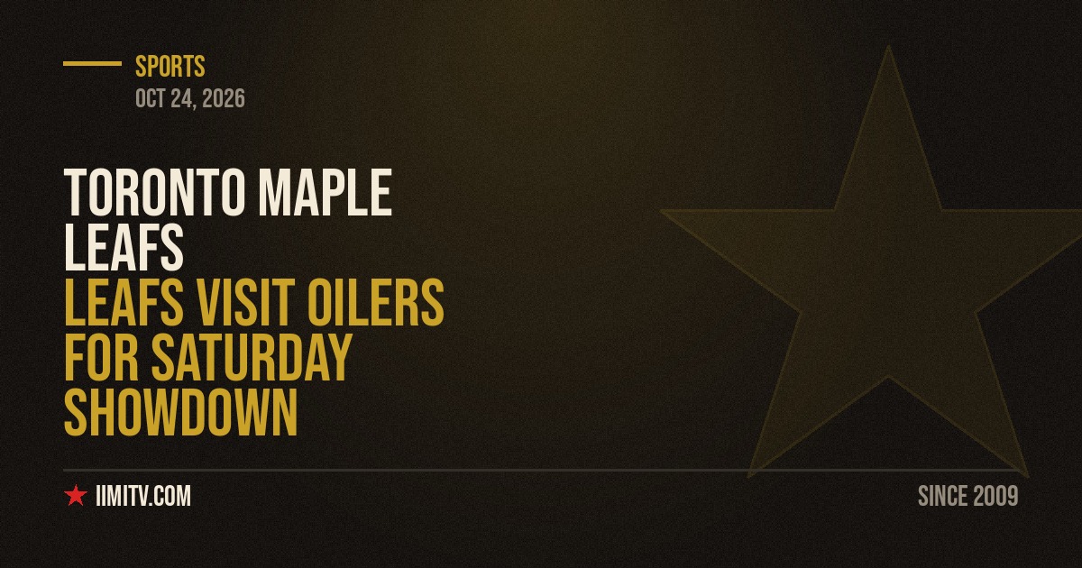 Leafs Visit Oilers For Saturday Showdown